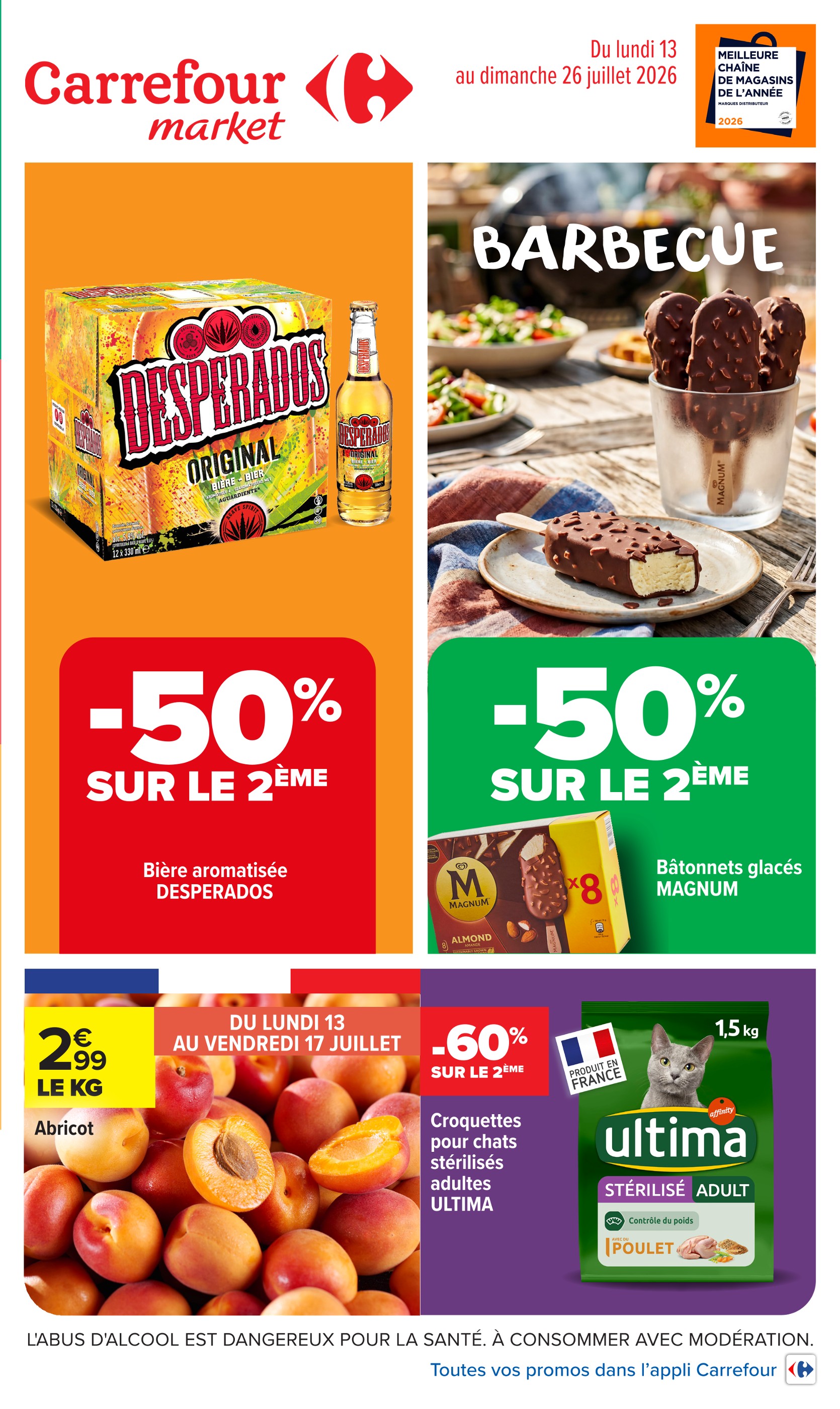 Catalogue Carrefour Market en cours à Coux-et-Bigaroque et aux alentours : «Carrefour market» avec 60 pages, valable du 13/07/2026 au 26/07/2026